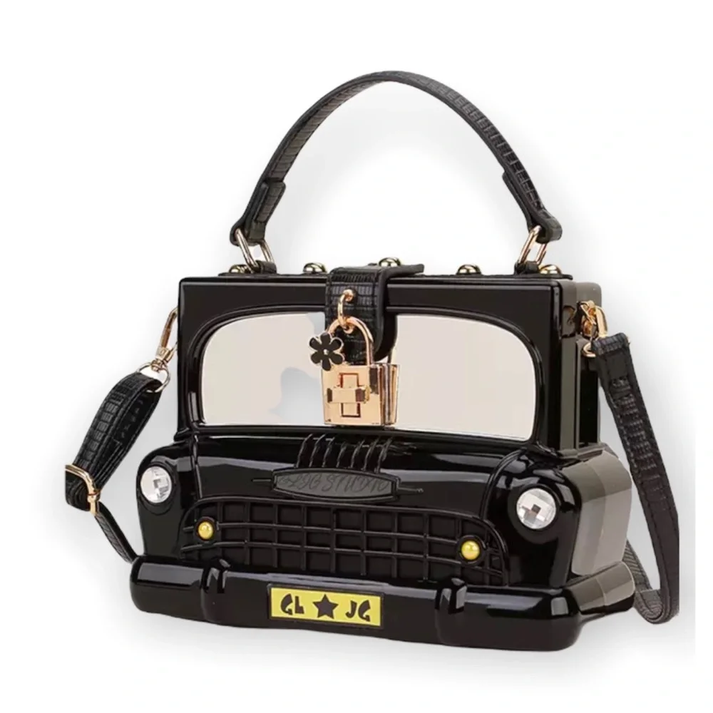 Rare Unique Black Car Handbag - Picture 2 of 3